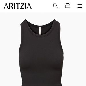 ARITZIA SUNDAY BEST SINCHSEAMLESS TANK size XS color BLACK